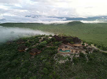 Soroi Lions Bluff Lodge: Vogelperspektive auf die Lodge