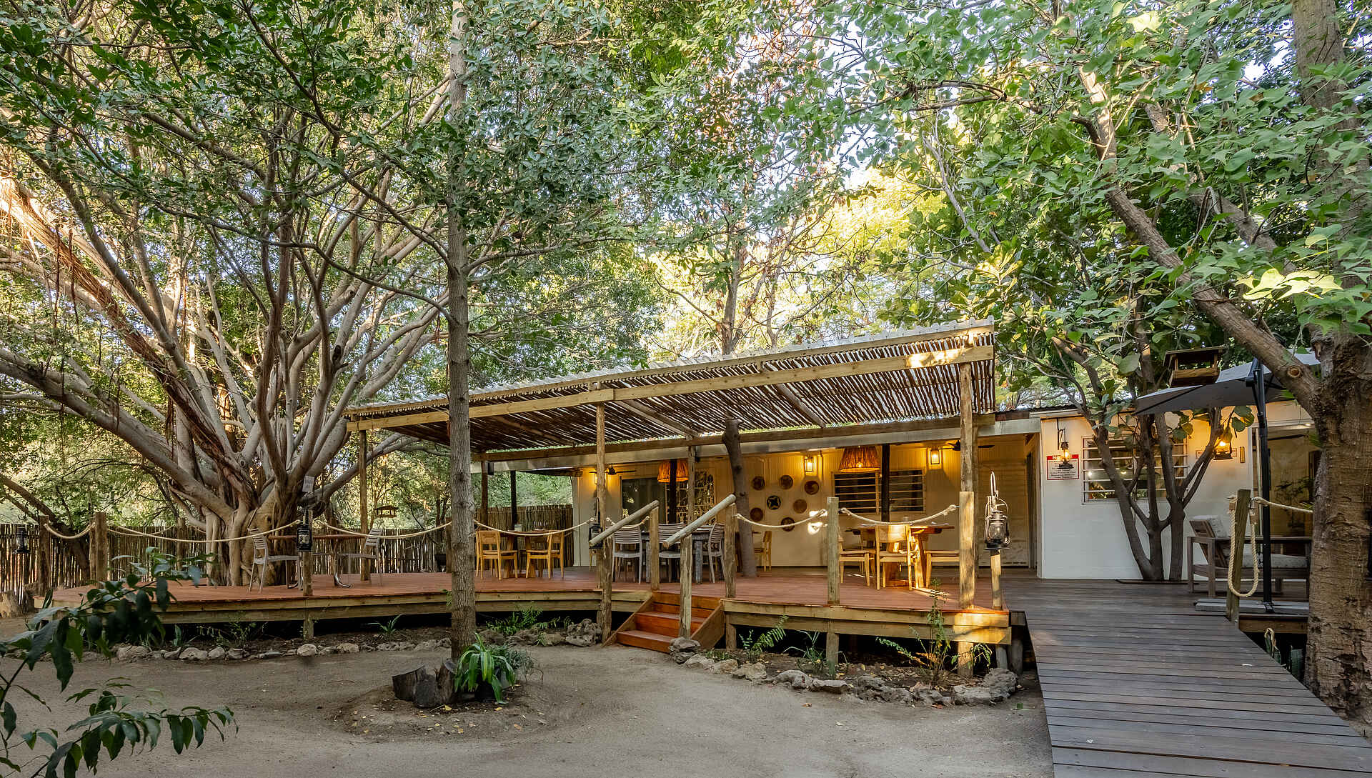 Maun Waterfront Guesthouse: Der Zentralbereich