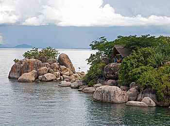 Mumbo Island Camp: Zelt zwischen Felsen