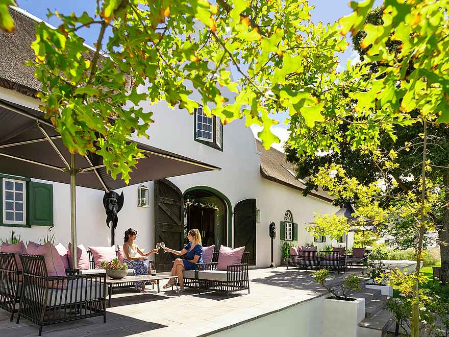 Steenberg Hotel: Terrasse Steenberg Hotel: Terrasse
