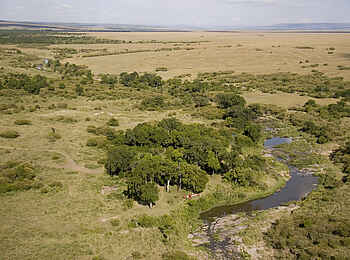 Rekero Camp: Flusslauf des Talek Rivers Rekero Camp: Flusslauf des Talek Rivers