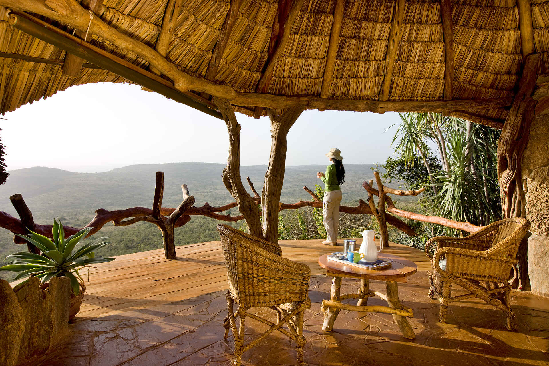 Ol Malo: Morgensonne auf der Veranda Kenya, Laikipia, Ol Malo, Laikipia Plateau, Private Veranda, Afrikarma, Afrikarma Safaris, Afrikarma Safaris. Wildnis. Hautnah., Afrikarma.de