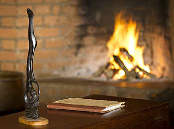 Gibbs Farm: Kaminfeuer