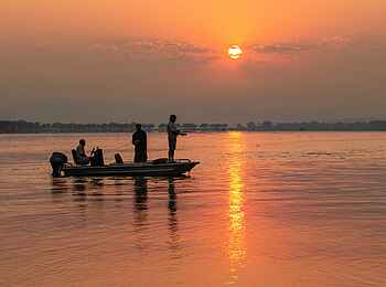 Tembo Plains Camp: Beim Angeln