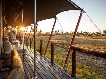 Gomoti Private Camp: Family Unit Terrasse