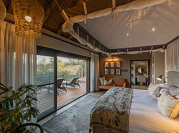 Simbambili Game Lodge: Simbambili Suite - Bett