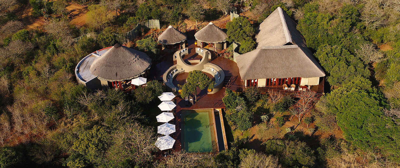 Thanda Tented Camp: Das Camp aus der Luft Thanda Tented Camp: Das Camp aus der Luft