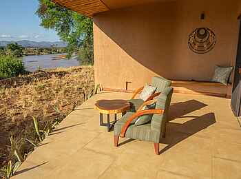 Soroi Samburu Lodge: Terrasse mit Aussicht