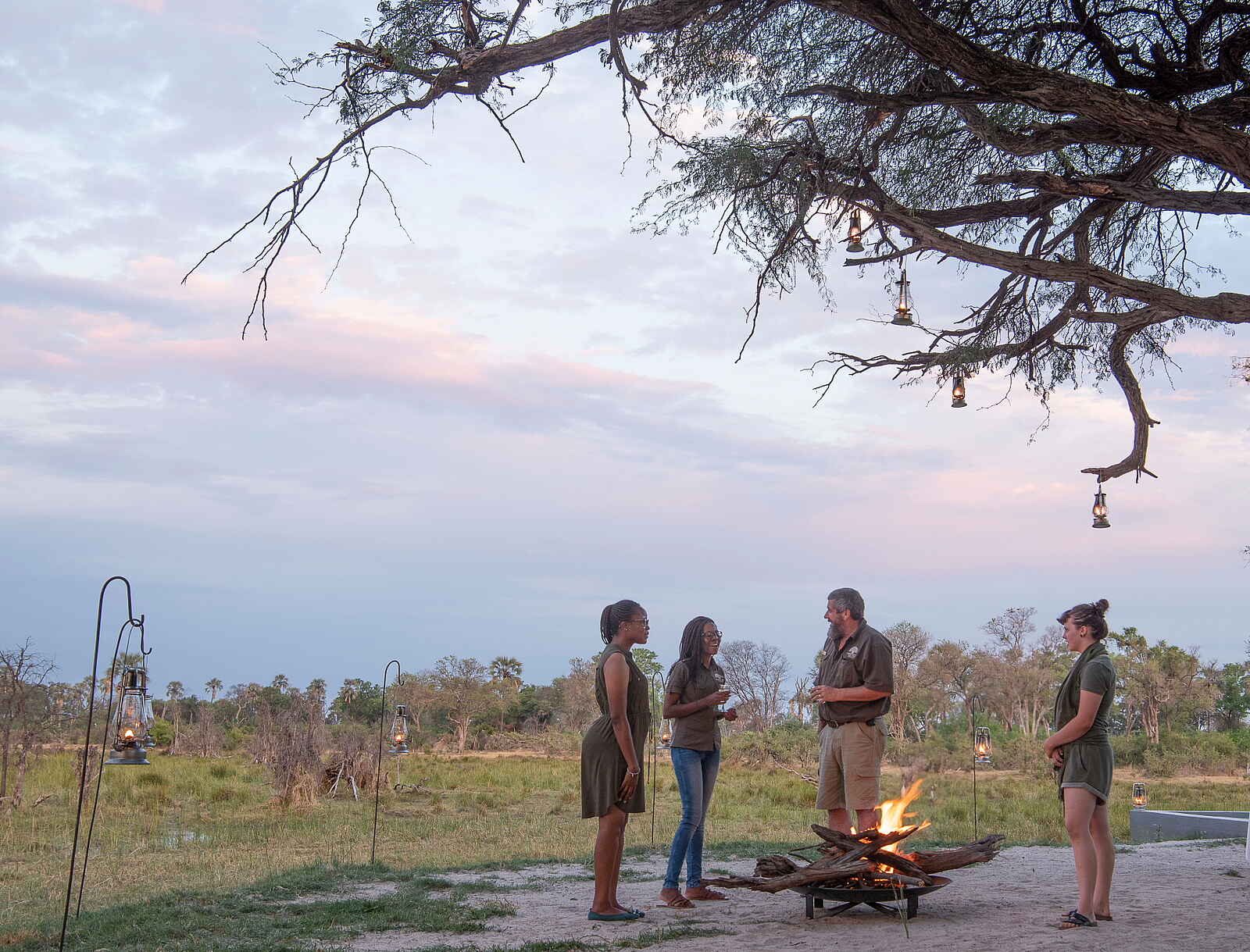 Gomoti Private Camp: Feuer Gomoti Private Camp: Feuer