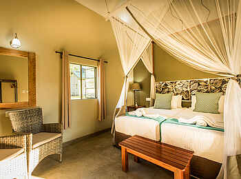 Robins Camp: Schlafzimmer mit Sitzecke Robins Camp: Schlafzimmer mit Sitzecke