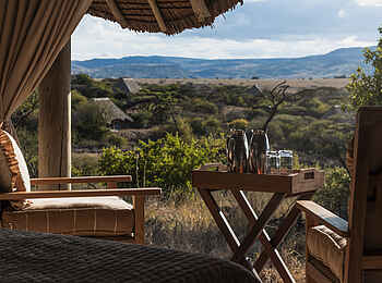 Lewa Safari Camp: Blick nach außen von Veranda