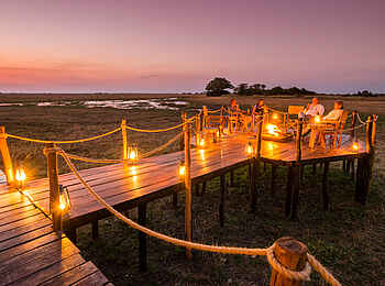 Mukambi Busanga Plains Camp: Abendstimmung Mukambi Busanga Plains Camp: Abendstimmung