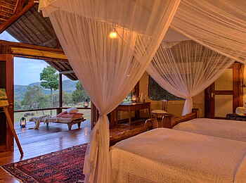 Saruni Mara Camp: Doppelbett im Artist Studio