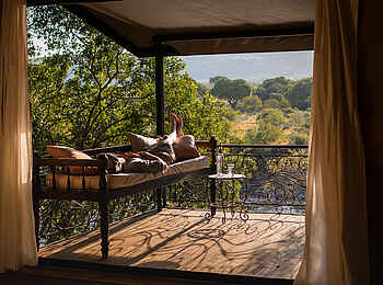 Serian The Original Camp: Marquee Tent Terrasse