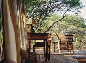 Kusini Serengeti Camp: Gästezelt Terrasse