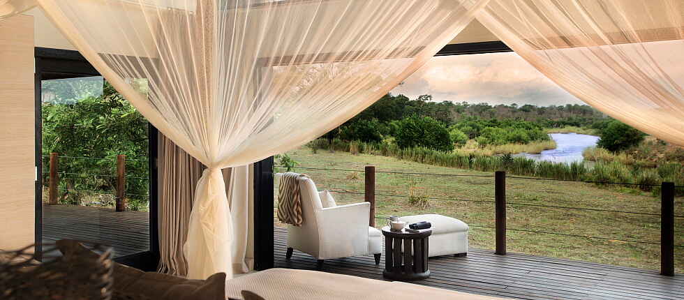 Lion Sands River Lodge, Sabi Sands Game Reserve, Safari, Südafrika, Schlafzimmer, Afrikarma, Afrikarma Safaris, Afrikarma Safaris - Wildnis. Hautnah., afrikarma.de