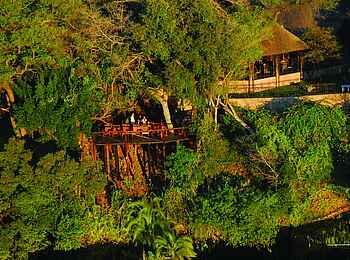Namushasha River Lodge: Luftaufnahme der Lodge Namushasha River Lodge: Luftaufnahme der Lodge