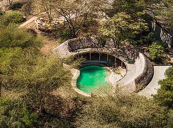Lewa Safari Camp: Luftaufnahme Swimmingpool