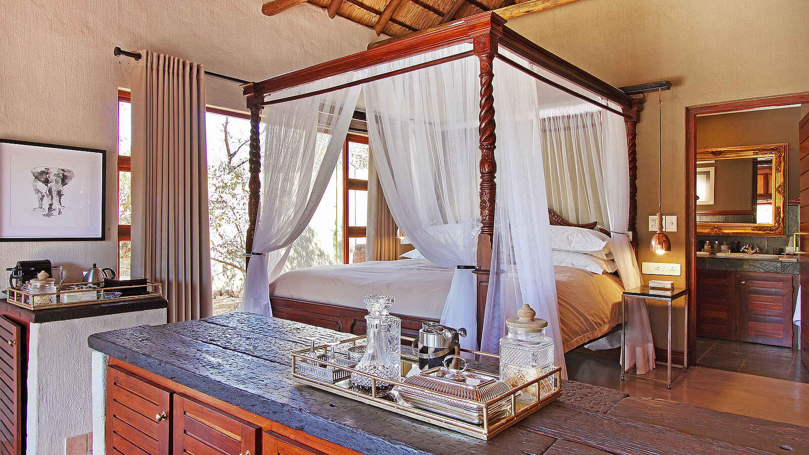 Camp Ndlovu: Das Schlafzimmer Camp Ndlovu: Das Schlafzimmer