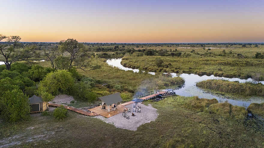 Monachira Camp: Blick auf den Bootsanleger Monachira Camp: Blick auf den Bootsanleger