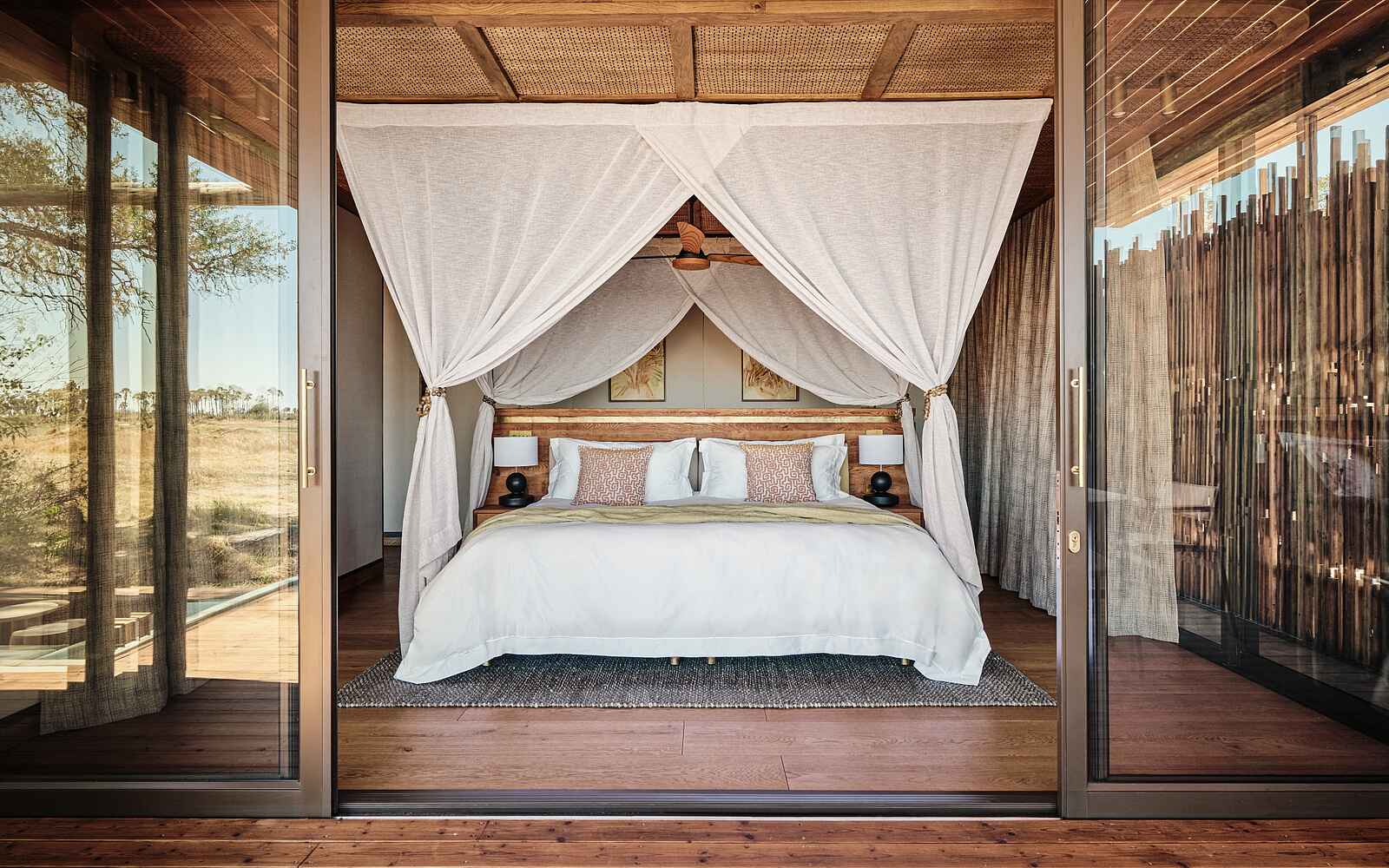 Baines Lodge: Das Bett einer Suite Baines Lodge: Das Bett einer Suite