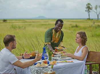 Katuma Bush Lodge: Privates Dinner im Busch