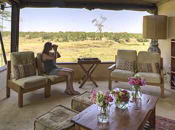 Ol Pejeta Bush Camp: Innenansicht der Lounge Ol Pejeta Bush Camp: Innenansicht der Lounge