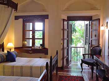Sansibar Serena Hotel: Gästezimmer mit Doppelbett Sansibar Serena Hotel: Gästezimmer mit Doppelbett