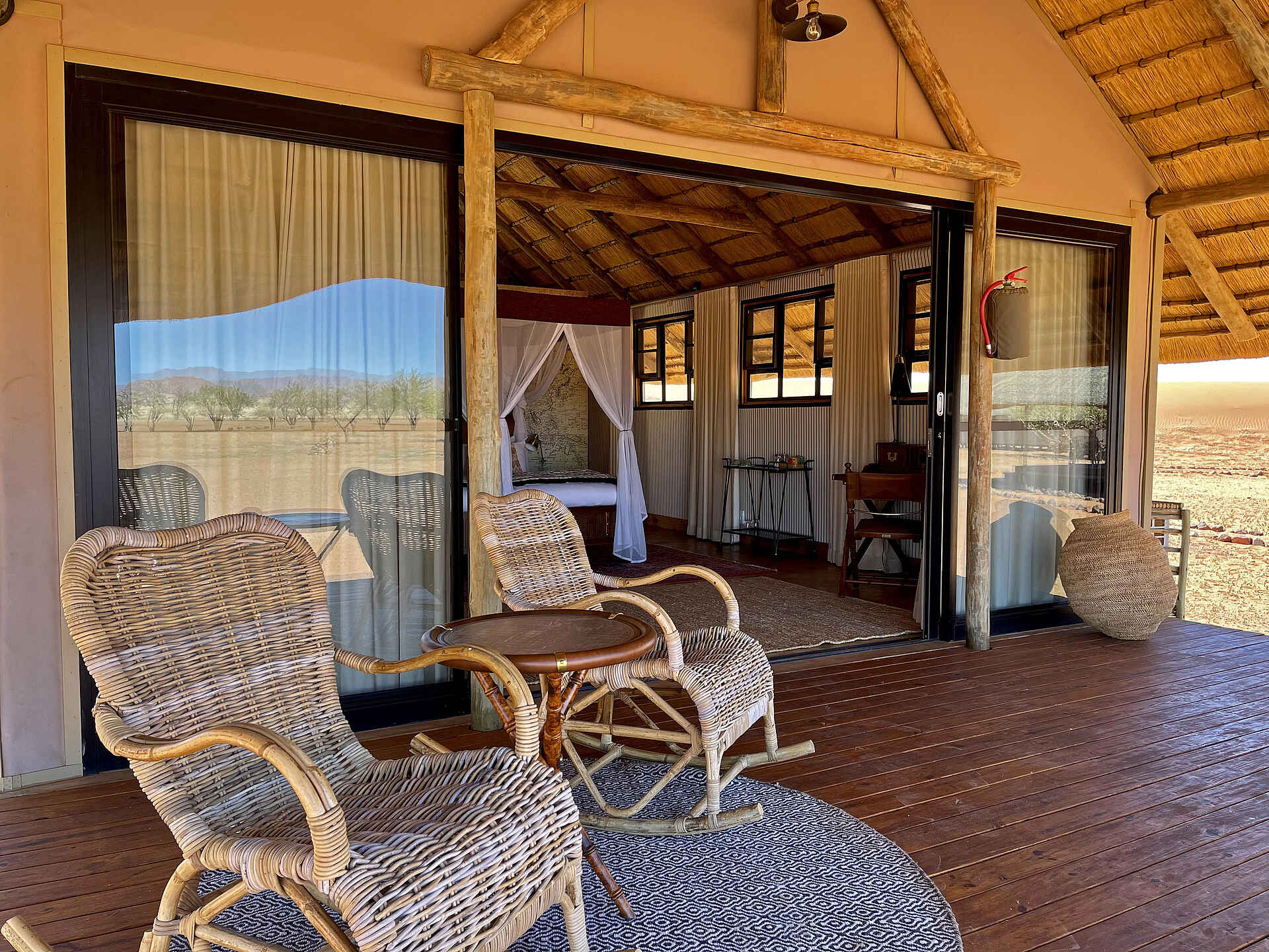Kwessi Dunes Lodge: Family Tent Veranda