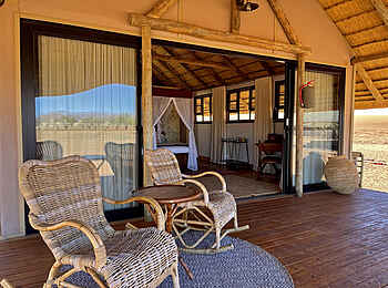 Kwessi Dunes Lodge: Family Tent Veranda