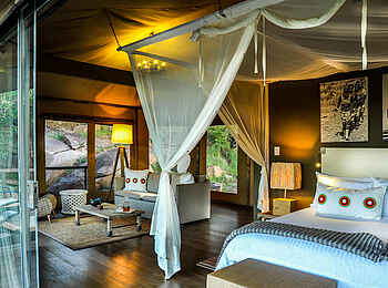 Lemala Kuria Hills: Blick in ein Zelt