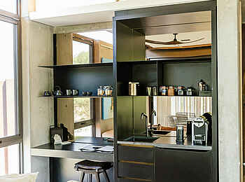 Cheetah Plains Mvula House: Minibar einer Suite Cheetah Plains Mvula House: Minibar einer Suite