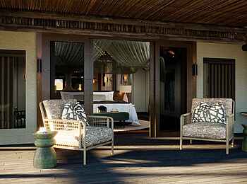 Sediba Sa Rona Lodge: Luxury Family Tent Terrasse