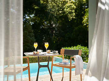 Delaire Graff Estate: Die Terrasse der Garden Lodge Delaire Graff Estate: Die Terrasse der Garden Lodge