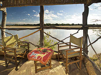 Island Bush Camp: Private Veranda Island Bush Camp: Private Veranda