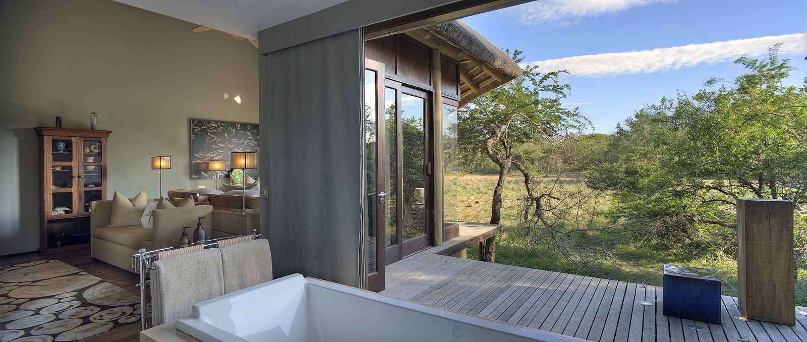 Phinda Homestead: Badezimmer mit Ausblick Phinda Homestead: Badezimmer mit Ausblick