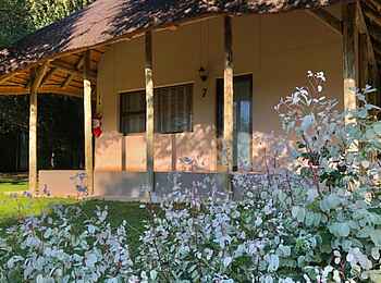 Shametu River Lodge: Bungalow Terrasse