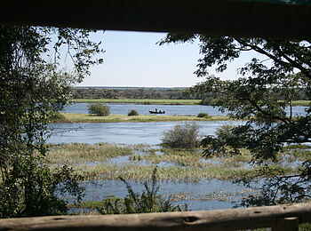Taranga Safari Lodge: Blick auf den Okavango