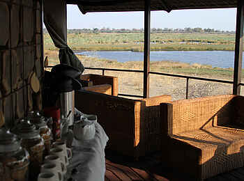 Jackalberry Tented Camp: Morgenkaffee im Turm