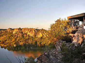 Singita Pamushana Lodge: Blick auf den See