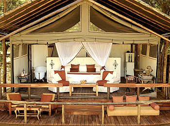 Chiawa Camp: Einblick in ein Gästezelt