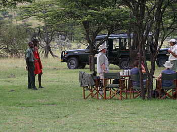 Kicheche Bush Camp: Pause während eines Game Drives