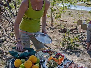 Selinda Canoe Trail: Frühstücksbufett