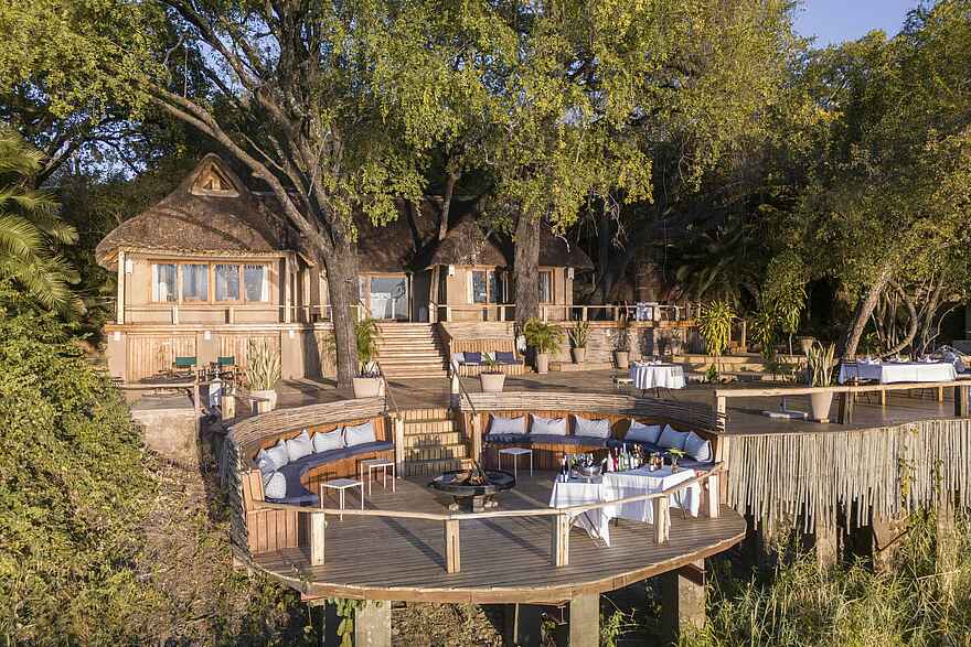 Tongabezi Lodge: Der Zentralbereich Tongabezi Lodge: Der Zentralbereich