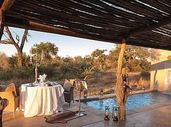 King's Camp: Terrasse der Honeymoon Suite King's Camp: Terrasse der Honeymoon Suite