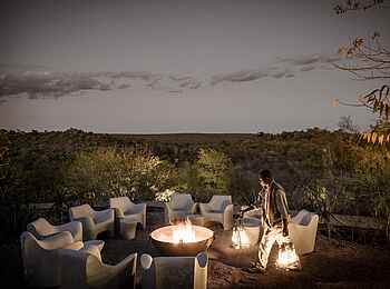 Singita Lebombo Lodge: Feuerstelle