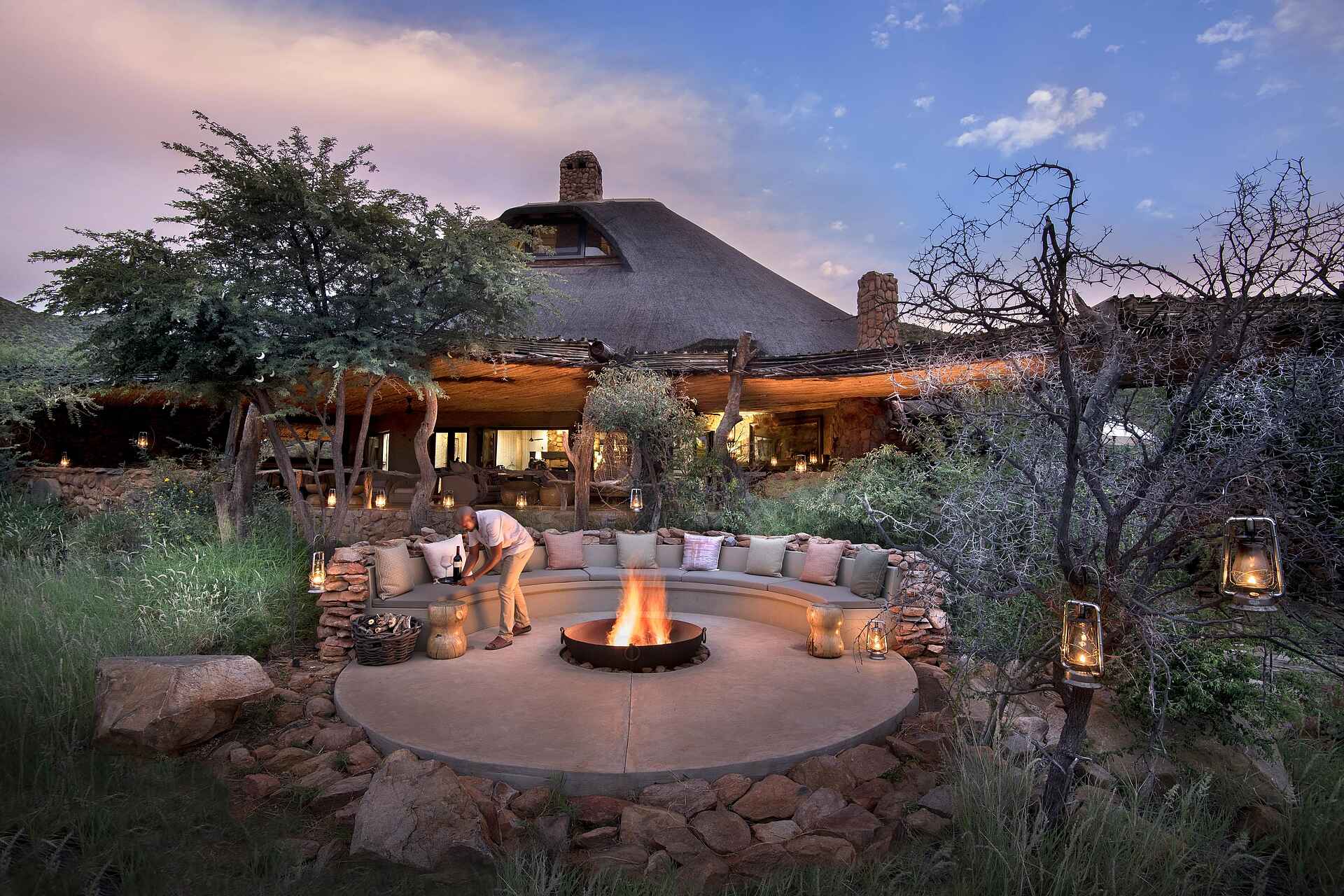 Tswalu Tarkuni Homestead: An der Feuerstelle