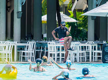 Victoria Beachcomber Resort and Spa: Wassergymnastik Victoria Beachcomber Resort and Spa: Wassergymnastik