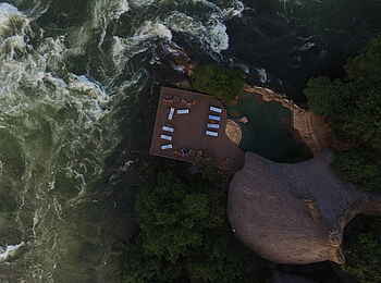 Lemala Wildwaters Lodge: Luftbildaufnahme Lemala Wildwaters Lodge: Luftbildaufnahme