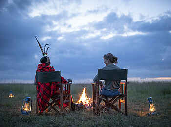 Loisaba Star Beds: Lagerfeuer am Abend Loisaba Star Beds: Lagerfeuer am Abend
